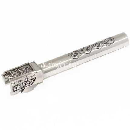 Archives Custom Geschnitztes Muster Innere und Äußerer Lauf Set Geeignet für WE (WE-TECH) G34 G35 GBB Pistolen Airsoft Silber