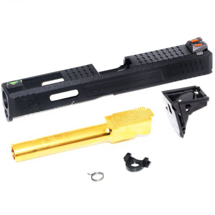 Archives Custom WE (WE-TECH) Äußerer Lauf Schlitten mit Hammer und Fiberglasvisier Set Geeignet für AW WE Tokyo Marui G17 GBB Pistolen Airsoft