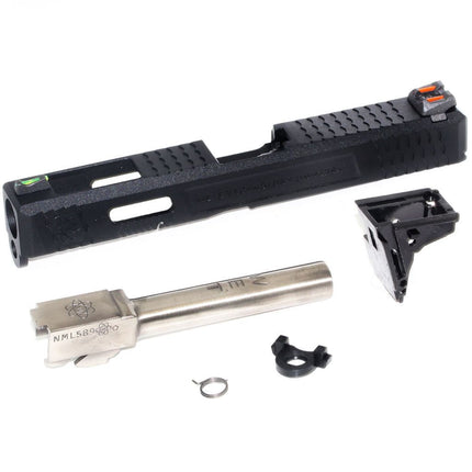 Archives Custom WE (WE-TECH) Äußerer Lauf Schlitten mit Hammer und Fiberglasvisier Set Geeignet für AW WE Tokyo Marui G17 GBB Pistolen Airsoft