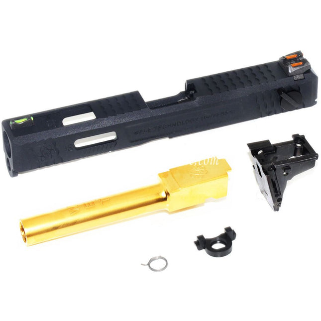 Archives Custom WE (WE-TECH) Äußerer Lauf Schlitten Set mit Hammer und Fiberglasvisier Geeignet für AW WE Tokyo Marui G18C GBB Pistolen Airsoft