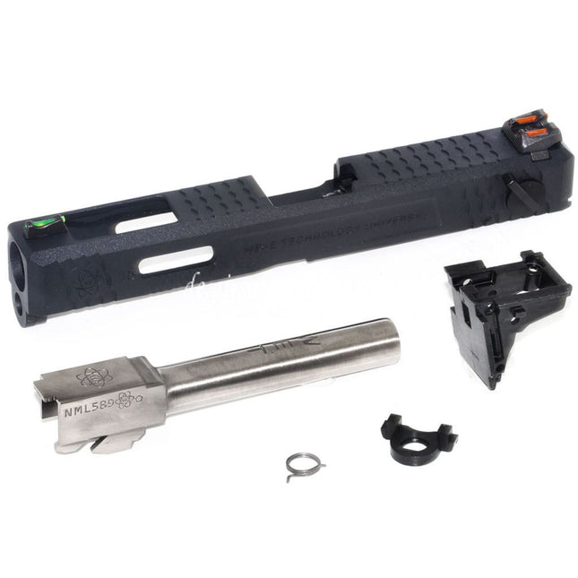 Archives Custom WE (WE-TECH) Äußerer Lauf Schlitten Set mit Hammer und Fiberglasvisier Geeignet für AW WE Tokyo Marui G18C GBB Pistolen Airsoft