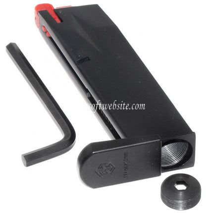 Armorer Works AW 20rd Co2 Magazin Geeignet für AW MB Serie M9 .177 Cal/4.5mm Airgun Schwarz