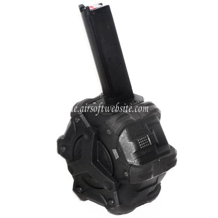 Armorer Works AW Custom 350rd Gas Adaptive Trommelmagazin Geeignet für EMG SAI Red / AW NE Serie / WE (WE-TECH) Single Stack 1911 GBB Pistolen Airsoft