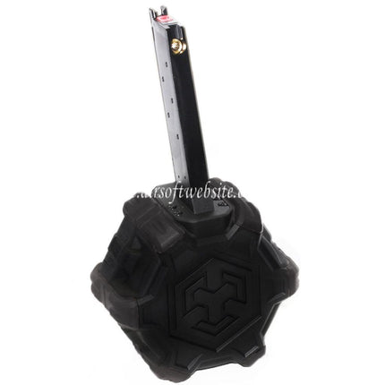 Armorer Works AW Custom 350rd Gas Adaptive Trommelmagazin Geeignet für EMG SAI Red / AW NE Serie / WE (WE-TECH) Single Stack 1911 GBB Pistolen Airsoft