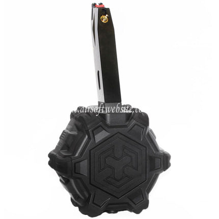 Armorer Works AW Custom 350rd Gas Adaptive Trommelmagazin Geeignet für AW MB Serie / KJW / WE (WE-TECH) / Tokyo Marui M9 M92 GBB Pistolen Airsoft