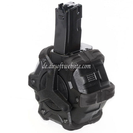 Armorer Works AW Custom 350rd Gas Adaptive Trommelmagazin Geeignet für WE (WE-TECH) AP APACHE MP5 Serie GBB Gewehre Airsoft