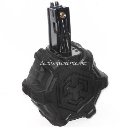 Armorer Works AW Custom 350rd Gas Adaptive Trommelmagazin Geeignet für WE (WE-TECH) AP APACHE MP5 Serie GBB Gewehre Airsoft