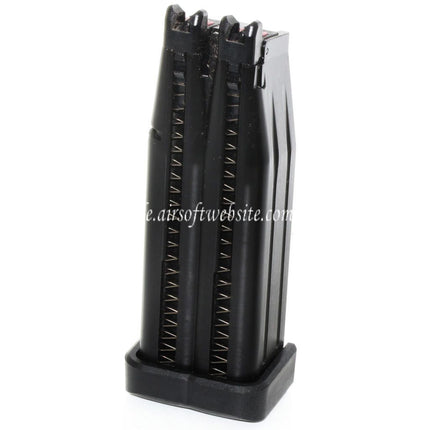 Armorer Works AW 60rd Doppel Lauf Gas Magazin Geeignet für AW HX Serie Doppel Lauf Hi-Capa GBB Pistolen Airsoft Schwarz