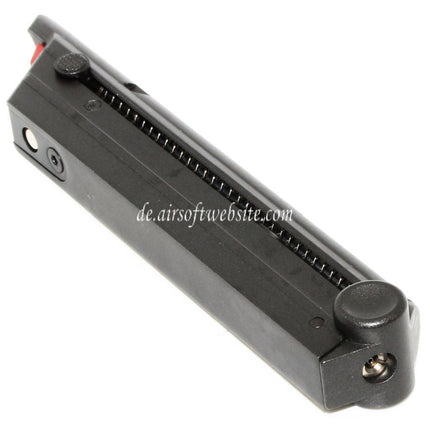 Armorer Works AW 15rd Gas Magazin Geeignet für AW A180 Blaster WE Luger P08 GBB Pistolen Airsoft Schwarz