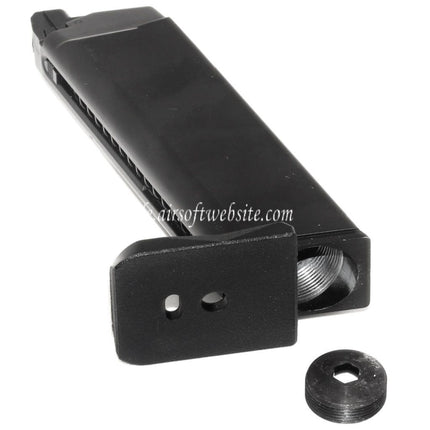Armorer Works AW 25rd Co2 Magazin Geeignet für G17 G18C G34 G35 G-Serie GBB Pistolen Airsoft Schwarz