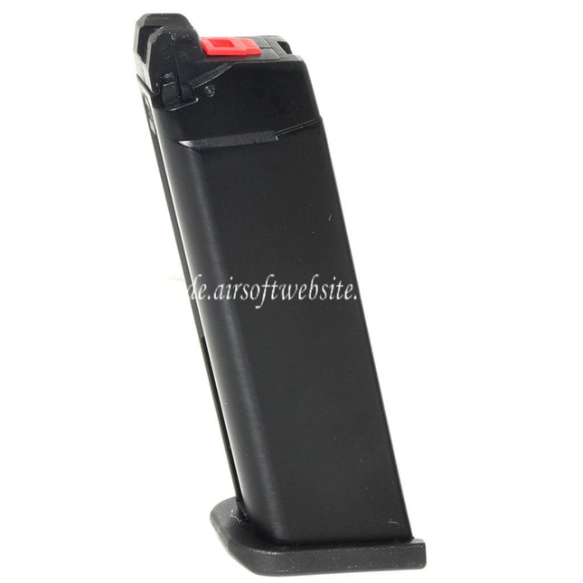 Armorer Works AW 27rd MOS Gas Magazin Geeignet für Optic Ready Schlitten Version EMG SAI BLU WE Galaxy AW VX7 VX9 G17 G19 Serie GBB Pistolen Airsoft Schwarz