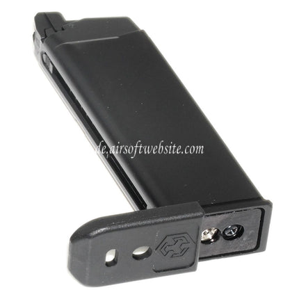 Armorer Works AW 23rd MOS Gas Magazin Geeignet für Optic Ready Schlitten Version EMG SAI BLU COMPACT WE AW VX9 G19 Serie GBB Pistolen Airsoft Schwarz