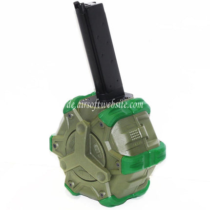 WE (WE-TECH) 350rd Gas Trommelmagazin Geeignet für EMG SAI Red / AW NE Serie / WE Single Stack 1911 GBB Pistolen Airsoft