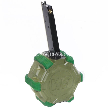 WE (WE-TECH) 350rd Gas Trommelmagazin Geeignet für EMG SAI Red / AW NE Serie / WE Single Stack 1911 GBB Pistolen Airsoft