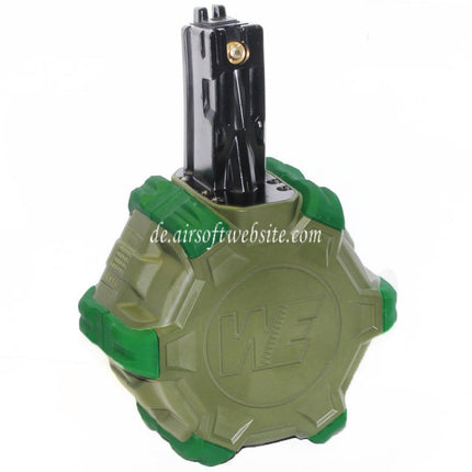 WE (WE-TECH) 350rd Gas Trommelmagazin Geeignet für WE (WE-TECH) AP APACHE MP5 Serie GBB Gewehre Airsoft