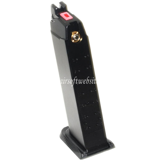 EMG SAI BLU 25rd Gas Magazin Geeignet für G17 G18C G34 G35 G-Serie GBB Pistolen Airsoft Schwarz