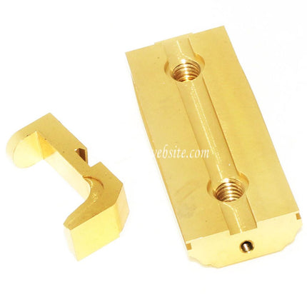 EMG Lizenziert SAI Schweres Gewicht Backstrap und Magazinauslöseknopf Geeignet für SAI BLU COMPACT GBB Pistolen Airsoft Bronze Gold