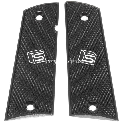 EMG Lizenziert SAI RED Griffabdeckung mit Logo Geeignet fur EMG SAI RED DS Double Stack 1911 Serie GBB Pistolen Airsoft Schwarz
