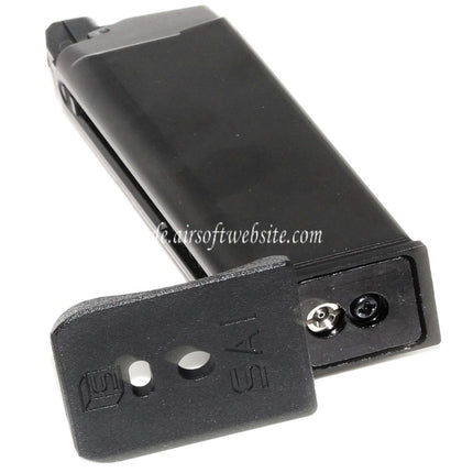 EMG Lizenziert SAI BLU COMPACT 23rd Gas Magazin Geeignet für G19 G23 G26 Serie GBB Pistolen Airsoft Schwarz