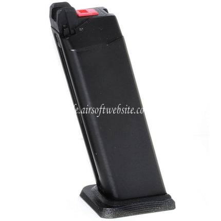 EMG SAI BLU 25rd MOS Gas Magazin Geeignet für Optic Ready Schlitten Version EMG SAI BLU STANDARD COMPACT / WE Galaxy / AW VX7 VX9 G17 G19 Serie GBB Pistolen Airsoft Schwarz