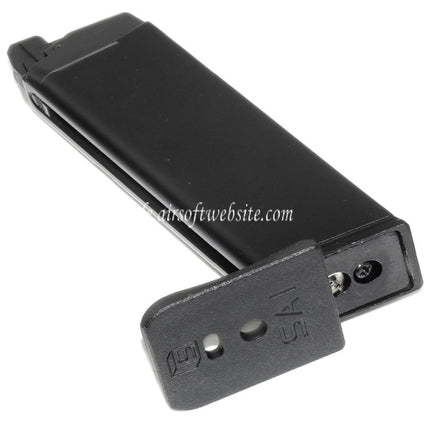 EMG SAI BLU 25rd MOS Gas Magazin Geeignet für Optic Ready Schlitten Version EMG SAI BLU STANDARD COMPACT / WE Galaxy / AW VX7 VX9 G17 G19 Serie GBB Pistolen Airsoft Schwarz