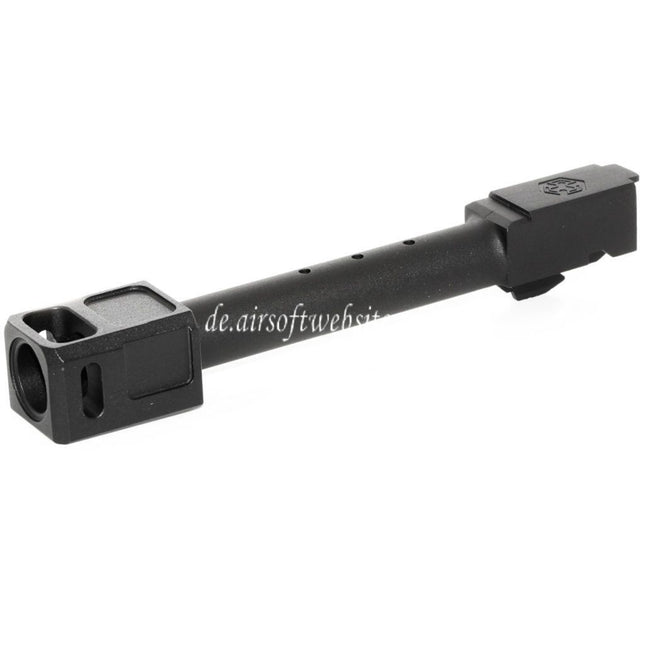 Armorer Works AW VX Äußerer Lauf Kit mit Kompensator MOD-2 Geeignet für AW VX7 Serie / EMG SAI BLU Standard / ISSC M22 / Lonewolf / Tokyo Marui / WE G17 G18C GBB Pistolen Airsoft