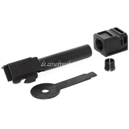 Armorer Works AW VX Äußerer Lauf Kit mit Kompensator MOD-1 Geeignet für AW VX9 Serie / EMG SAI BLU COMPACT / Tokyo Marui / WE G19 GBB Pistolen Airsoft