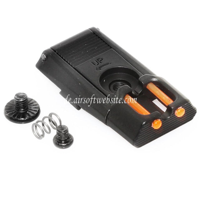 Armorer Works AW HX Einstellbar Fiberglasvisier Kimme Geeignet für AW WE Tokyo Marui Hi-Capa Serie GBB Pistolen Airsoft