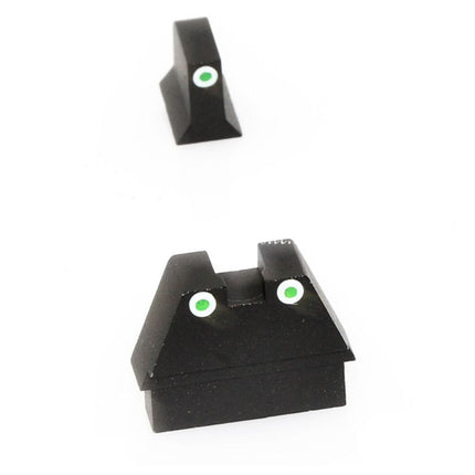 Armorer Works AW HX Schalldämpfer Höhenvisier Geeignet für EMG SAI BLU ISSC M22 Lonewolf ZEV G&P Custom P80 WE AW Tokyo Marui G17 G18C Serie GBB Pistolen Airsoft Schwarz