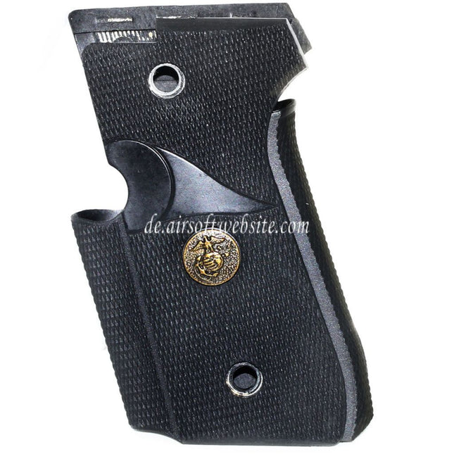 WE (WE-TECH) Rubber Griffabdeckung mit Backstrap Geeignet für Armorer Works AW WE M9 GBB Pistolen Airsoft Schwarz