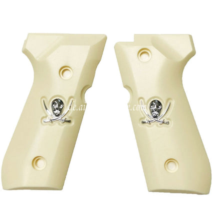 WE (WE-TECH) Sword Cutlass Plastik Griffabdeckung Geeignet für KJ Tokyo Marui WE M9 M92 M92F Serie GBB Pistolen Airsoft Ivory