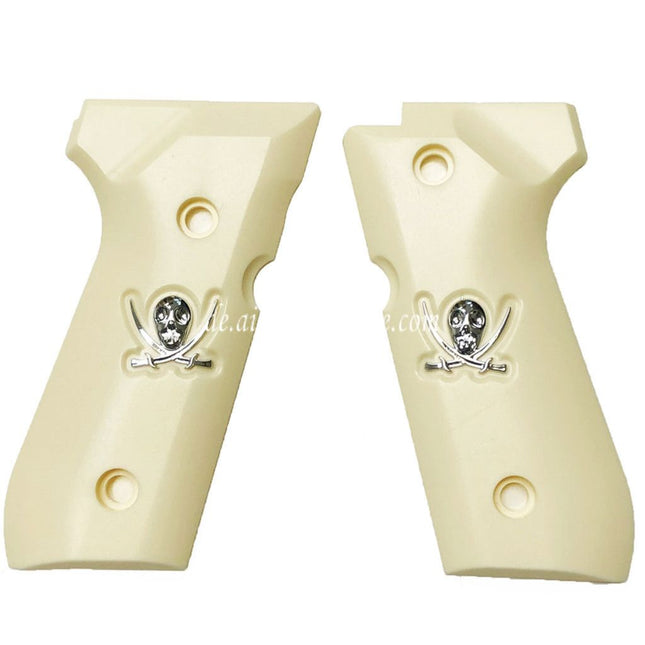 WE (WE-TECH) Sword Cutlass Plastik Griffabdeckung Geeignet für KJ Tokyo Marui WE M9 M92 M92F Serie GBB Pistolen Airsoft Ivory