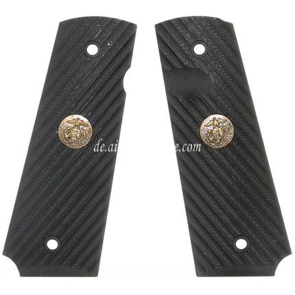 WE (WE-TECH) Wilson Combat Plastik Griffabdeckung Geeignet für DOUBLE BELL ARMY AW WE KJ Tokyo Marui M1911 M.E.U Serie 70 M45A1 WARRIOR GBB Pistolen Airsoft Schwarz