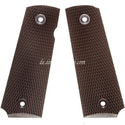 WE (WE-TECH) Plastik Griffabdeckung Geeignet für DOUBLE BELL ARMY AW WE KJ Tokyo Marui M1911 M.E.U Serie 70 M45A1 WARRIOR GBB Pistolen Airsoft Dunkelbraun