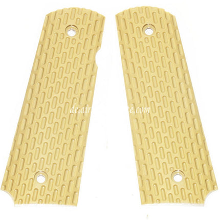 WE (WE-TECH) Kimber Plastik Griffabdeckung Geeignet für DOUBLE BELL ARMY AW WE KJ Tokyo Marui M1911 M.E.U Serie 70 M45A1 WARRIOR GBB Pistolen Airsoft Tan