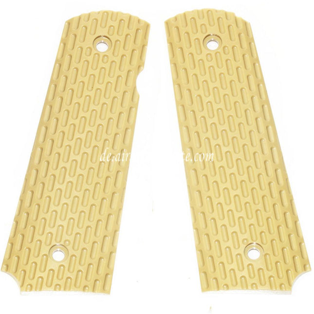 WE (WE-TECH) Kimber Plastik Griffabdeckung Geeignet für DOUBLE BELL ARMY AW WE KJ Tokyo Marui M1911 M.E.U Serie 70 M45A1 WARRIOR GBB Pistolen Airsoft Tan