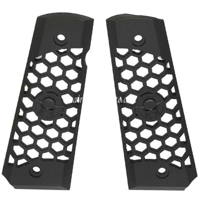 WE (WE-TECH) HEX CUT Plastik Griffabdeckung Geeignet fur DOUBLE BELL ARMY AW WE KJ Tokyo Marui M1911 M.E.U Serie 70 M45A1 WARRIOR GBB Pistolen Airsoft