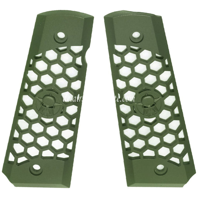 WE (WE-TECH) HEX CUT Plastik Griffabdeckung Geeignet fur DOUBLE BELL ARMY AW WE KJ Tokyo Marui M1911 M.E.U Serie 70 M45A1 WARRIOR GBB Pistolen Airsoft