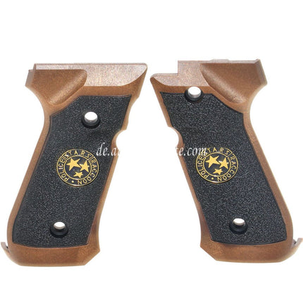 WE (WE-TECH) Polymer BIO Griffabdeckung Geeignet für KJ Tokyo Marui WE M9 M92 M92F Serie GBB Pistolen Airsoft Schwarz/Braun