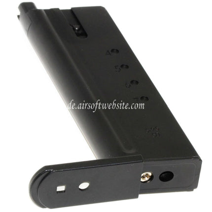 WE (WE-TECH) 27rd Gas Magazin Geeignet für WE CYBERGUN Thompson Desert Eagle L6 Version .50AE Serie GBB Pistolen Airsoft Schwarz