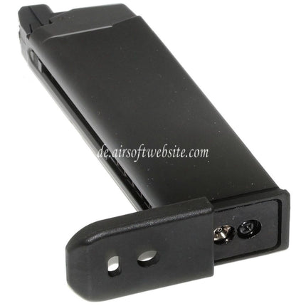 WE (WE-TECH) 20rd G19 GEN5 Gas Magazin Geeignet für G19 G23 G26 Serie GBB Pistolen Airsoft Schwarz