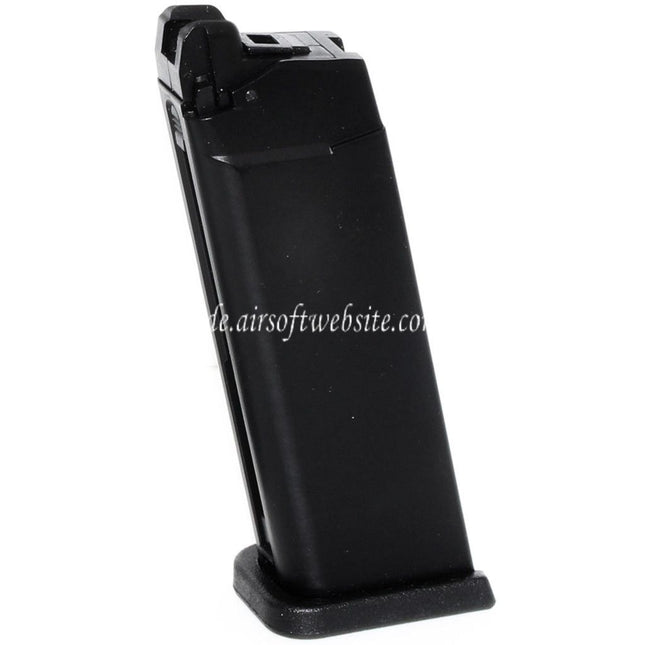 WE (WE-TECH) 23rd MOS Gas Magazin Geeignet für Optic Ready Schlitten Version EMG SAI BLU COMPACT WE AW VX9 G19 Serie GBB Pistolen Airsoft Schwarz