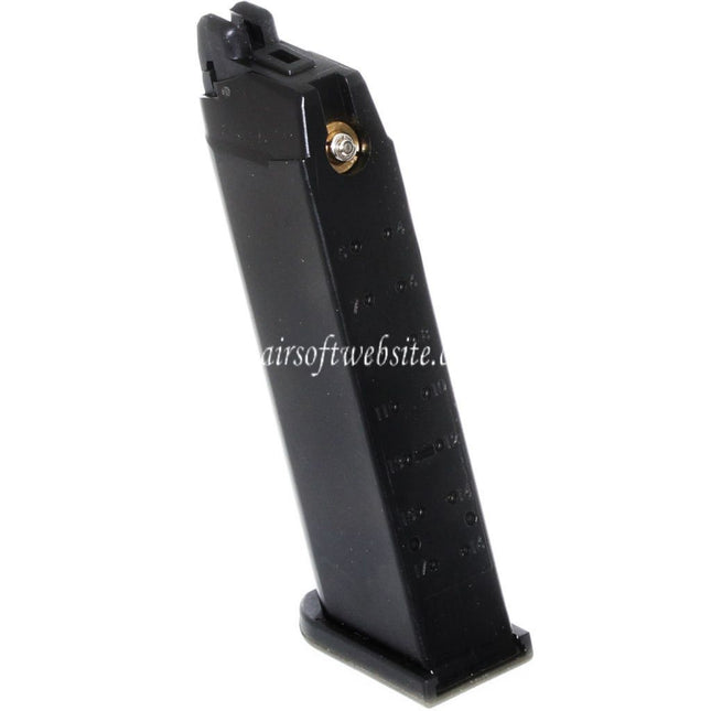 WE (WE-TECH) 25rd Gas Magazin Geeignet für G17 Gen5 G18C G34 G35 G-Serie GBB Pistolen Airsoft Schwarz