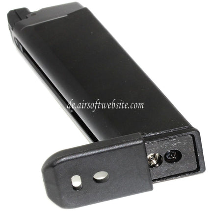 WE (WE-TECH) 25rd Gas Magazin Geeignet für G17 Gen5 G18C G34 G35 G-Serie GBB Pistolen Airsoft Schwarz