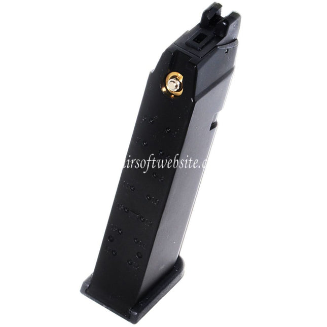 WE (WE-TECH) 25rd Gas Magazin Geeignet für G17 G18C G34 G35 G-Serie GBB Pistolen Airsoft Schwarz