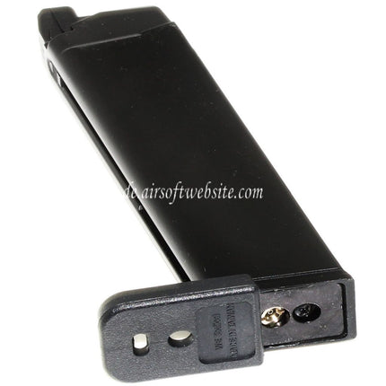 WE (WE-TECH) 25rd Gas Magazin Geeignet für G17 G18C G34 G35 G-Serie GBB Pistolen Airsoft Schwarz