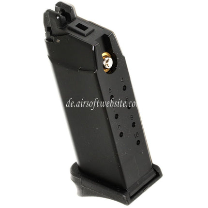 WE (WE-TECH) 15rd Gas Magazin Geeignet für DOUBLE BELL/WE/Tokyo Marui G26 G27 Serie GBB Pistolen Airsoft Schwarz