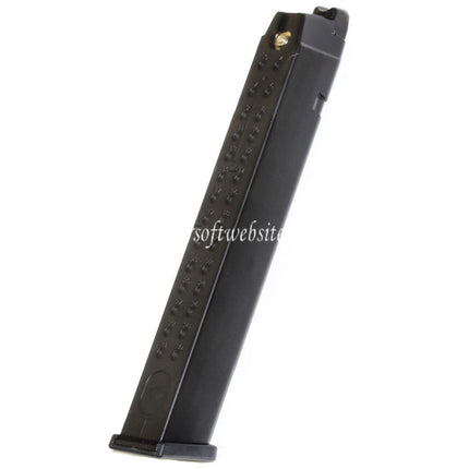 WE (WE-TECH) 50rd Gas Magazin Langer Typ geeignet für G17 G18C G34 G35 G-Serie GBB Pistolen Airsoft Schwarz