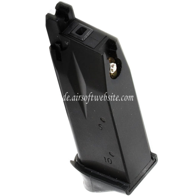 WE (WE-TECH) 17rd Gas Magazin Geeignet für P99 COMPACT Serie GBB Pistolen Airsoft Schwarz