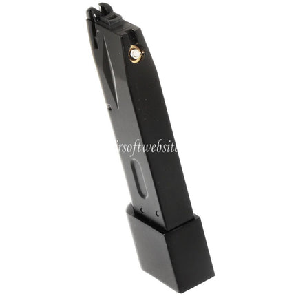 WE (WE-TECH) 30rd Burton Bio Erweitert Gas Magazin Geeignet für AW MB Serie / KJW / Tokyo Marui / WE 902 M9 M92 Serie GBB Pistolen Airsoft Schwarz